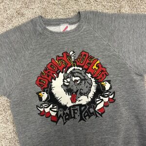Vintage Rakkasan 187th Deadly Delta Wolfpack Sweatshirt Jerzees Medium USA Made‎